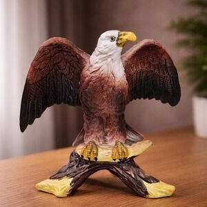 Vintage Bald Eagle Figurine Resin American Eagle Statue